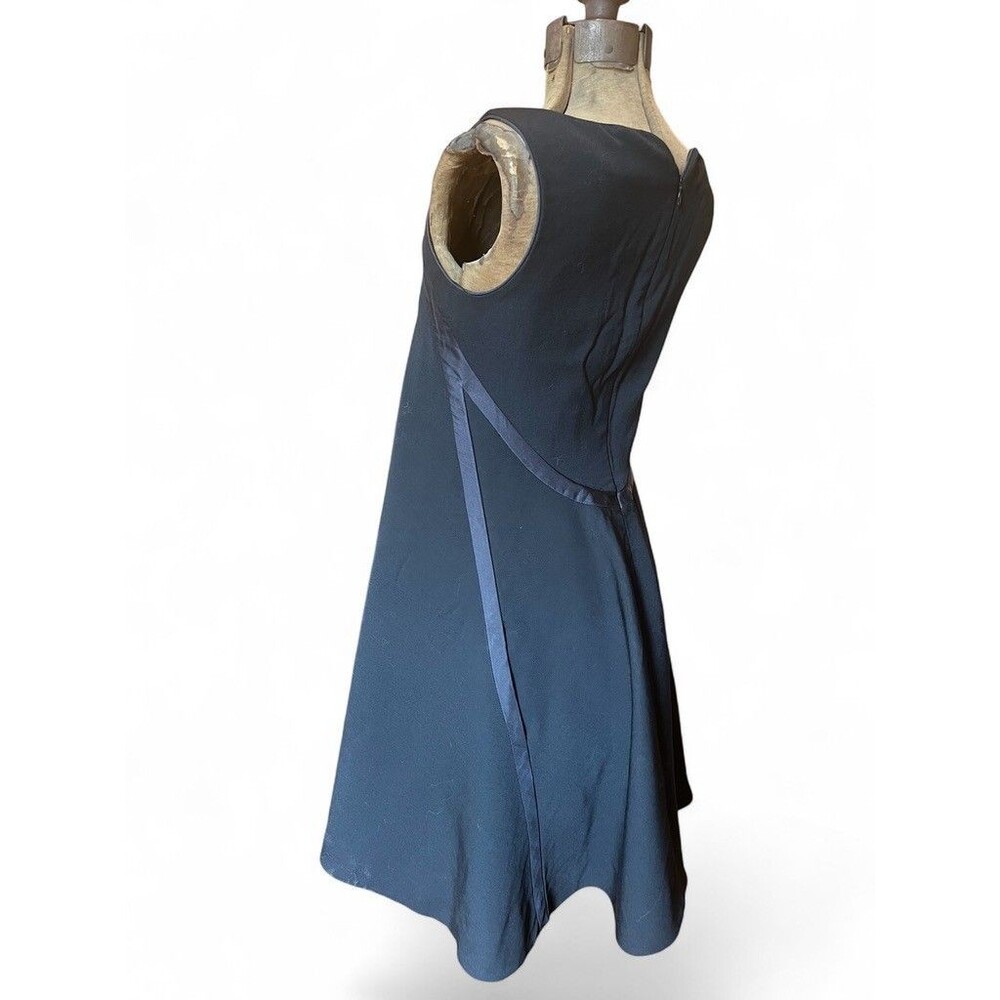 Zac Posen Black Wool & Silk Cocktail Dress Size 6 – Italian Fabric, Silk Lining